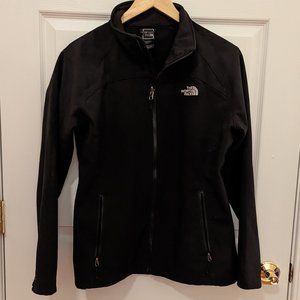 The North Face Women's Sz Large Black Full Zip Softshell Jacket